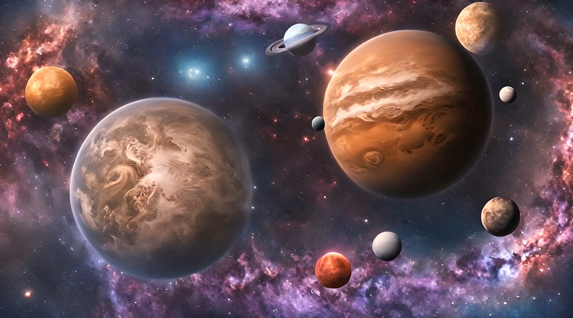 Dynamic Solar System Space Motion Graphics Stock